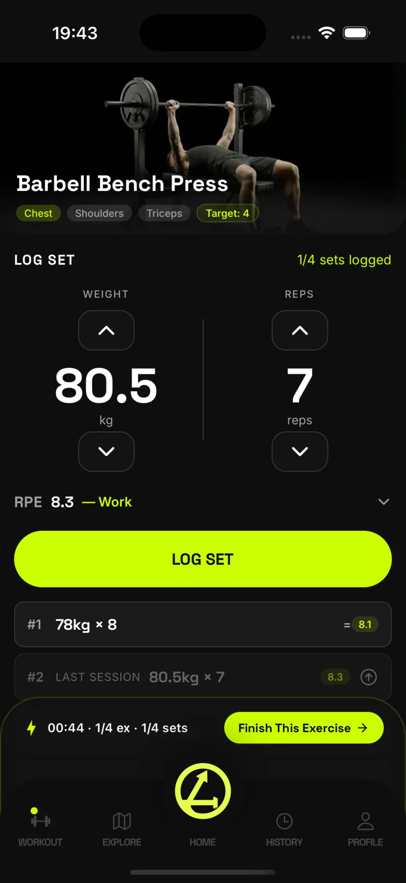 LIFTAG screen